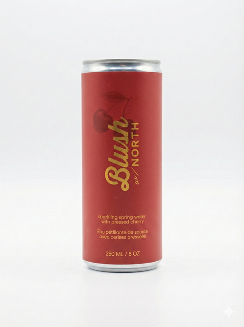 BLUSH with NORTH - Sparkling Water with Cherry