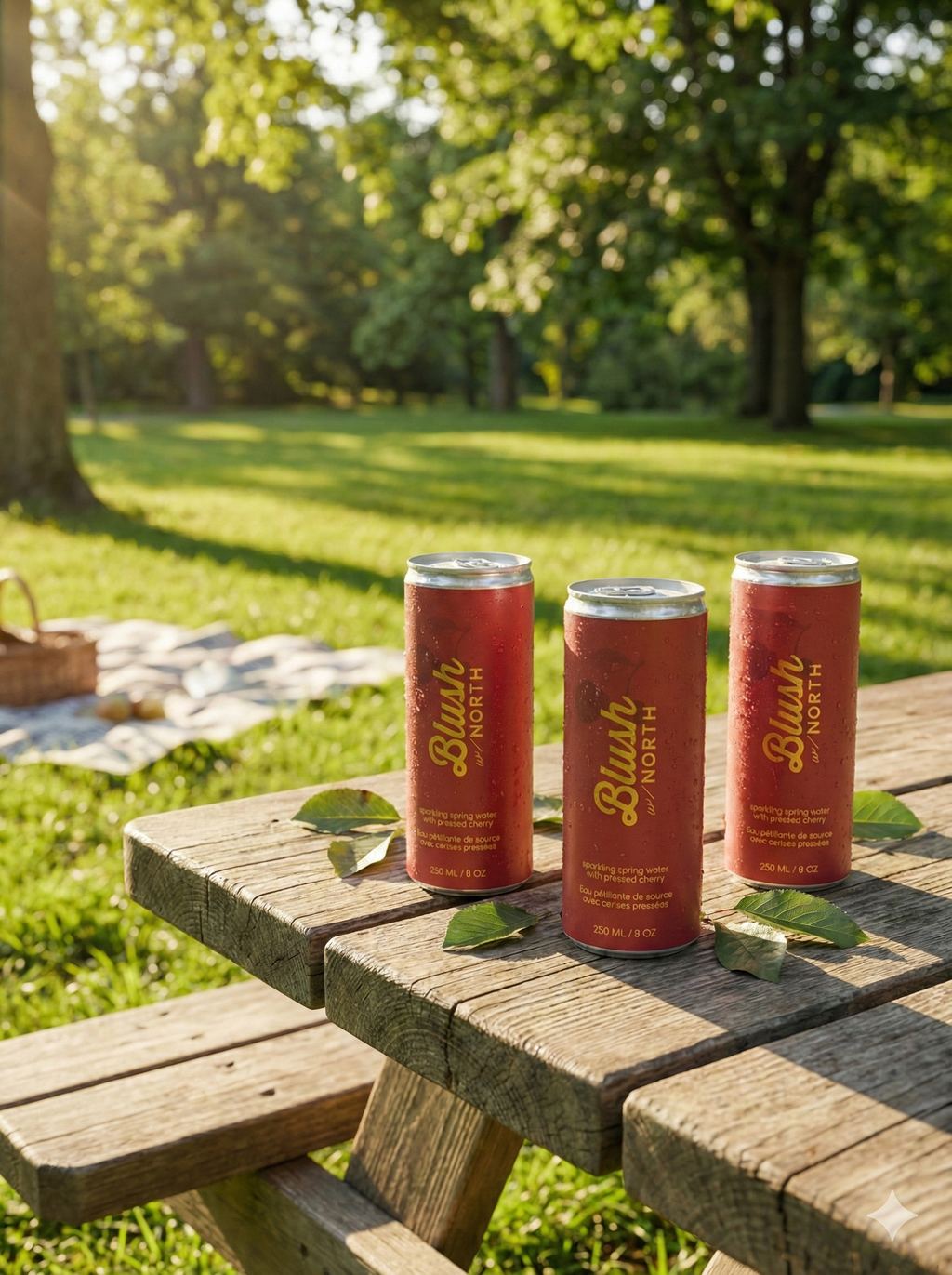 BLUSH with NORTH - Sparkling Water with Cherry